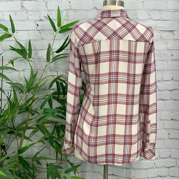 🎉GAP Pink Plaid Long Sleeve Button Down Top - Picture 2 of 6